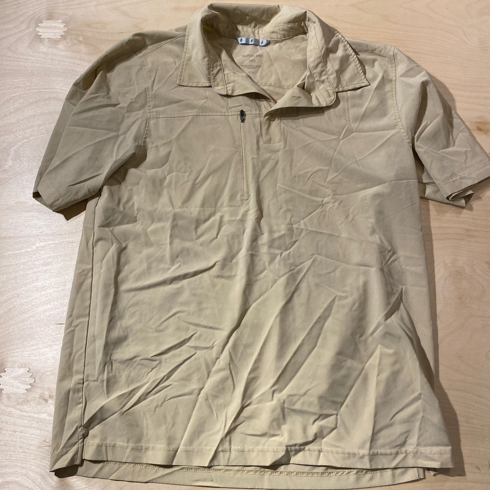 North End Men's Beige Polo Shirt XL (JH)